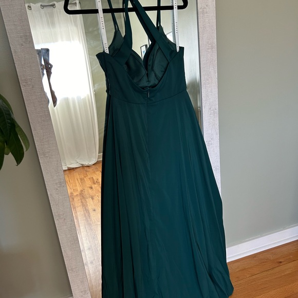 Azazie bridesmaid dress size A8 Pine - Picture 2 of 3